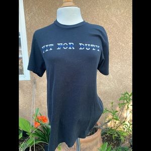 “Fit for Duty “ Thin Blue Line. Classic Tee Small
